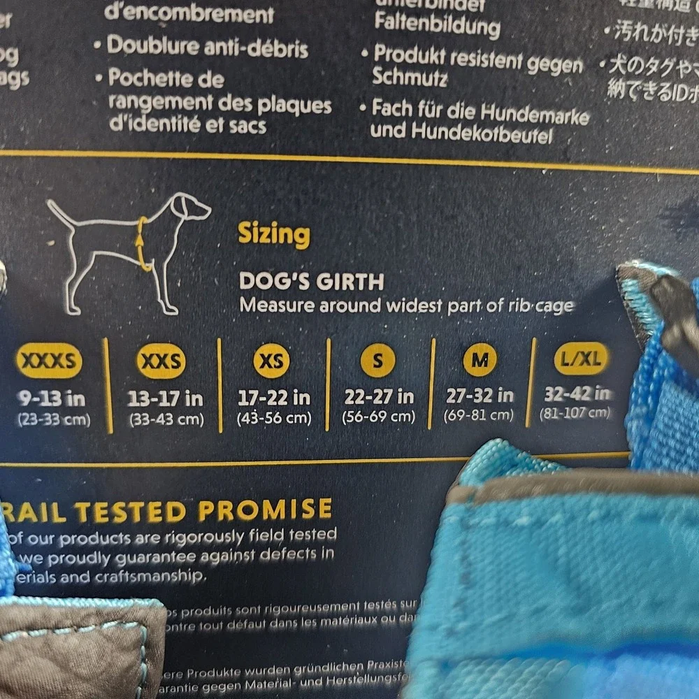Ruffwear Hi & Light Dog Harness XXXS Blue Atoll 9-13